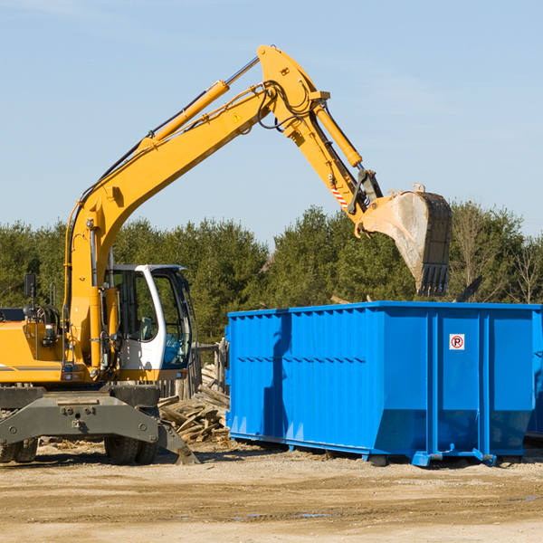 what size residential dumpster rentals are available in Yates NY